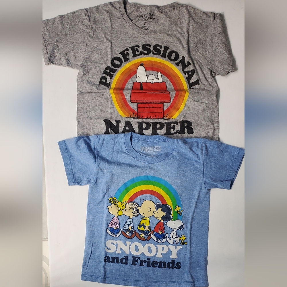 Snoopy and Friends Kids T-Shirt Set - Gray and Blue